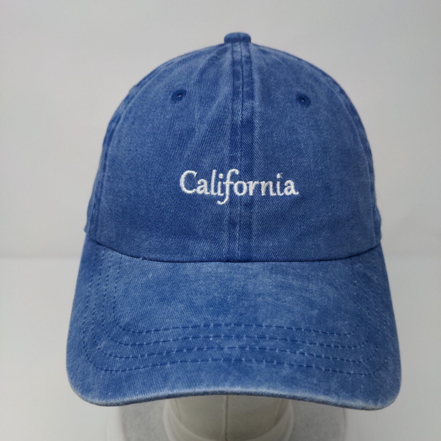 California Slideback Hat Blue One Size Adjustable Embroidered 6 Panel Nissi Caps