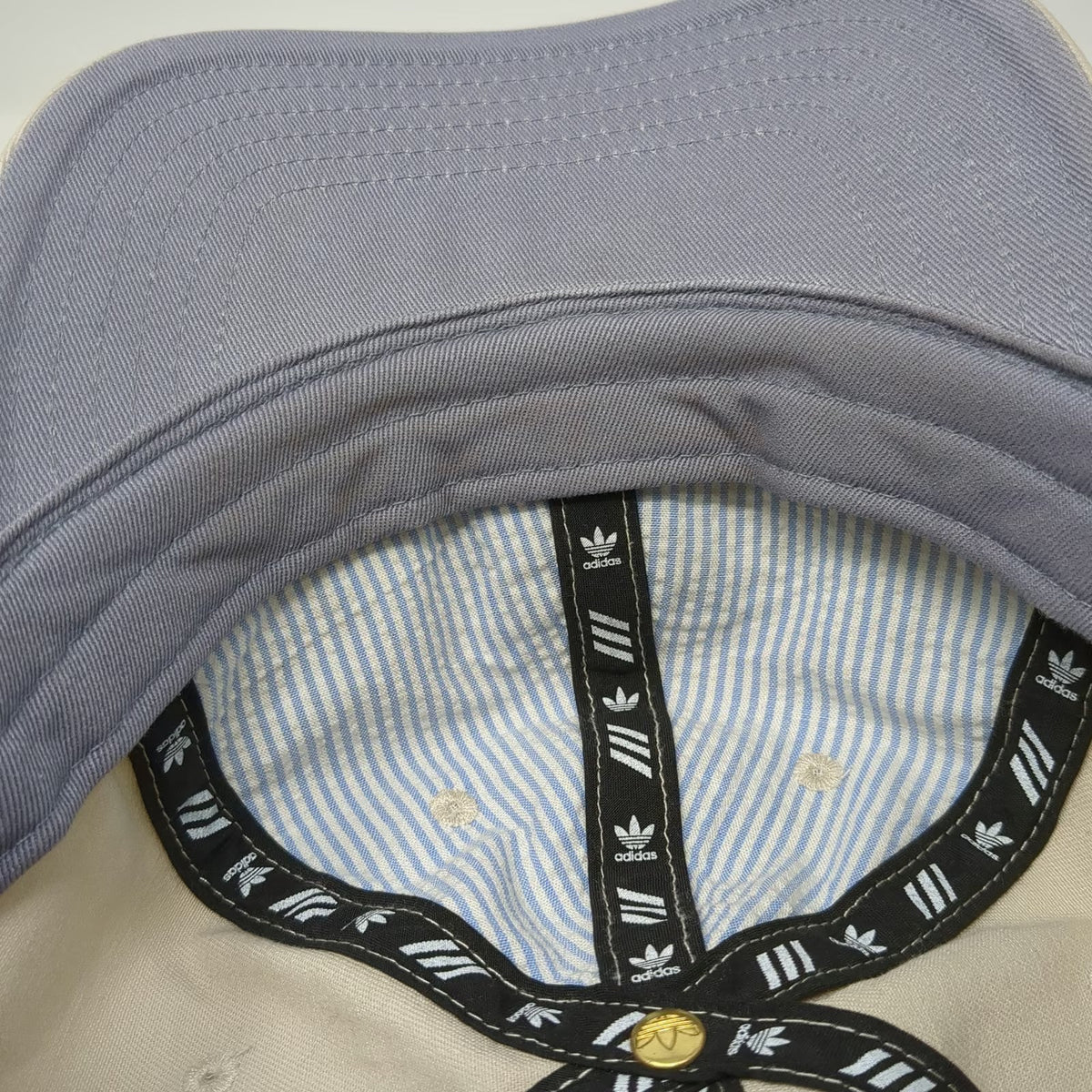 Adidas Originals Trefoil Baseball Cap Beige One Size Slideback Cotton Logo Hat