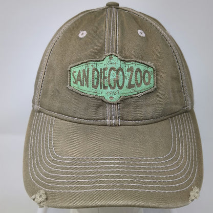 San Diego Zoo Baseball Cap Brown One Size Patch Adjustable Slideback Hat