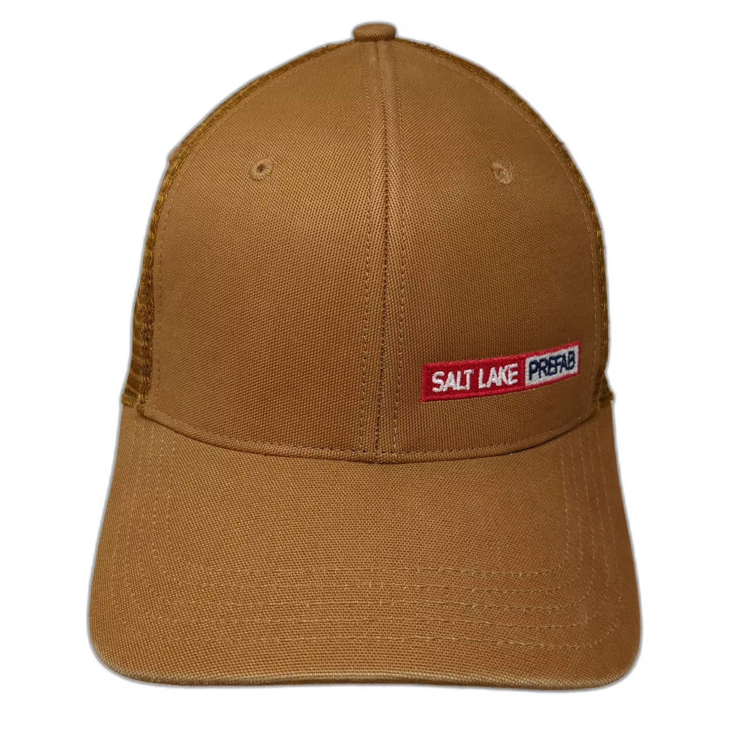 Carhartt Brown Salt Lake Prefab Embroidered Mesh Back Snapback Trucker Hat OS