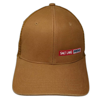Carhartt Brown Salt Lake Prefab Embroidered Mesh Back Snapback Trucker Hat OS