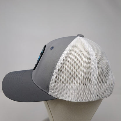 Hooey Snapback Mesh Back Trucker Hat Gray One Size Colorblock Patch