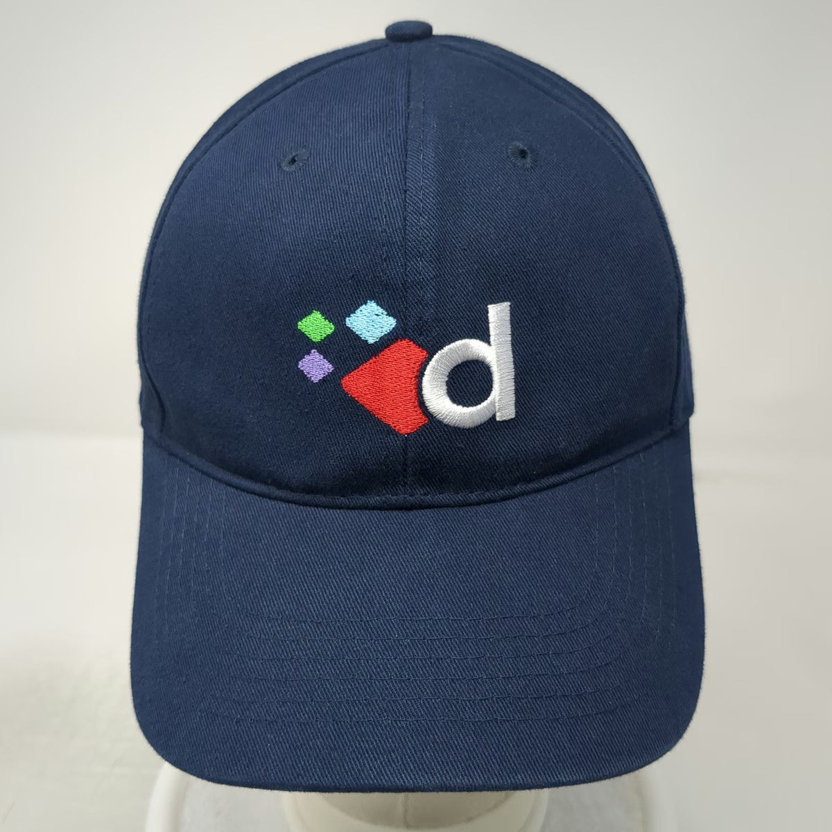 Blue Snapback Hat One Size Darby Logo 6 Panel Structured Graphic Embroidered