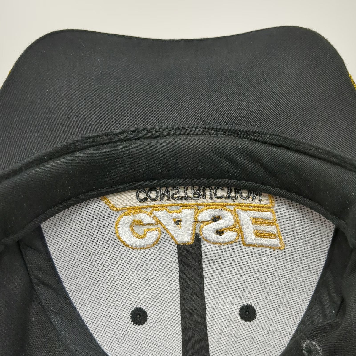 Lone Pine Case Construction Hat Baseball Cap Black Yellow OSFM Strapback Logo