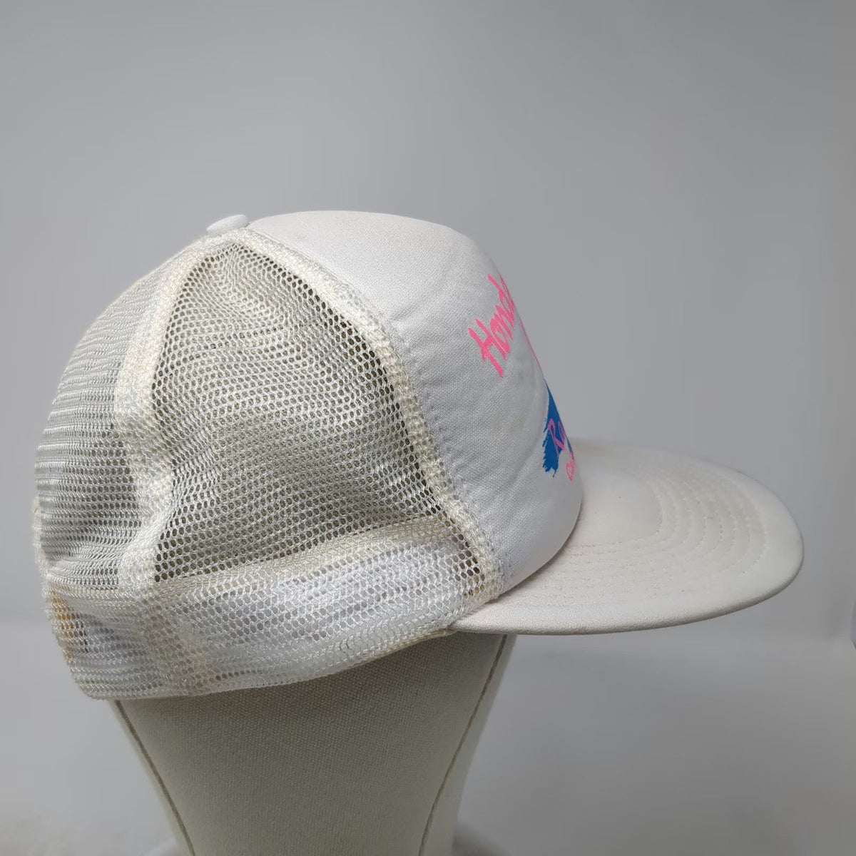 Honda of Caldwell Racing Team Trucker Hat White One Size Idaho Mesh Snapback