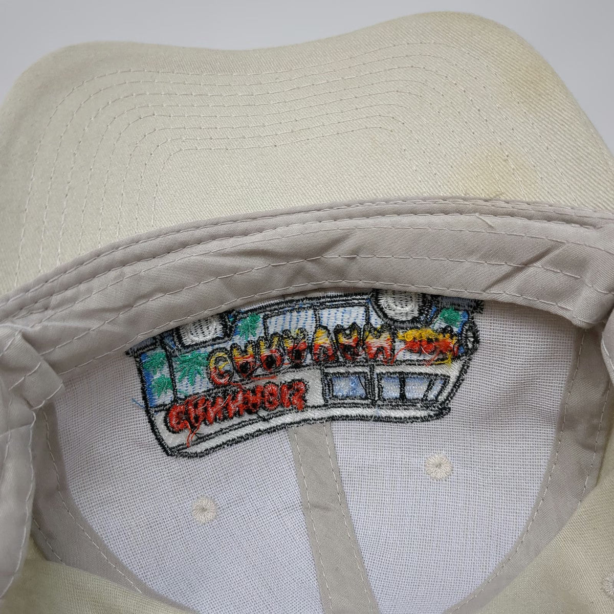 Hit Wear Cannabis Caravan Van Embroidered Beige Baseball Cap One Size Strapback