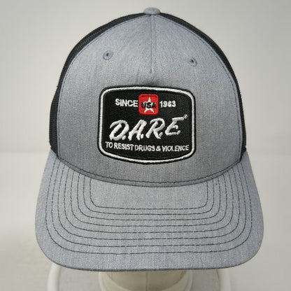 Richardson Trucker Hat Gray One Size D.A.R.E. Resist Drugs Violence Snapback