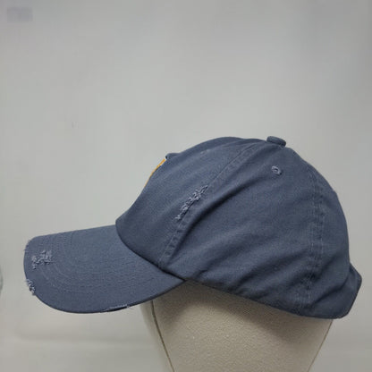 District Men's Slideback Hat Blue Embroidered K Nuggets Logo Distressed Cotton