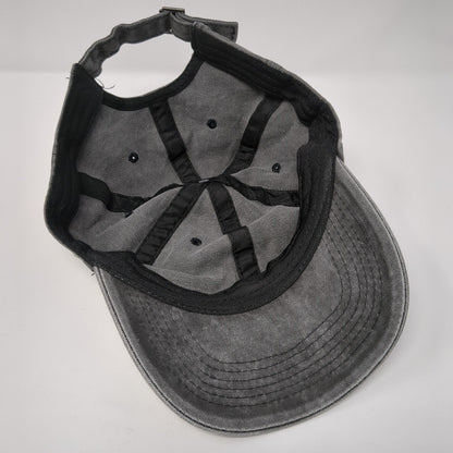 Unbranded Strapback Hat Gray One Size Adjustable Vented Holes 6 Panel Blank
