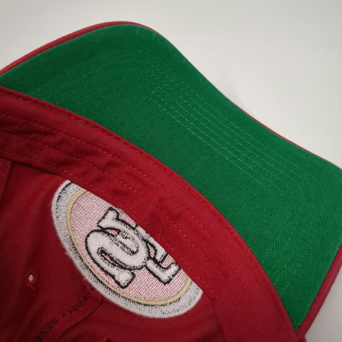 '47 San Francisco 49ers Baseball Cap Red S NFL Fitted Green Underbrim Hat