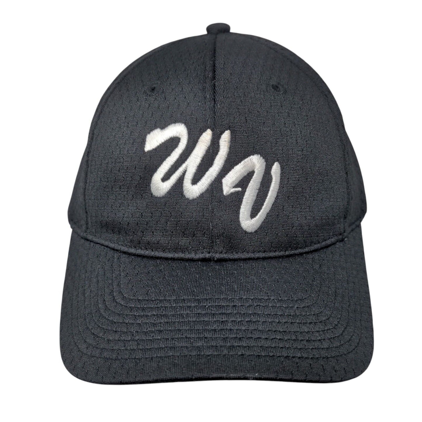 WV Strapback Hat Black OSFA Adjustable Embroidered Vented Holes Port Authority