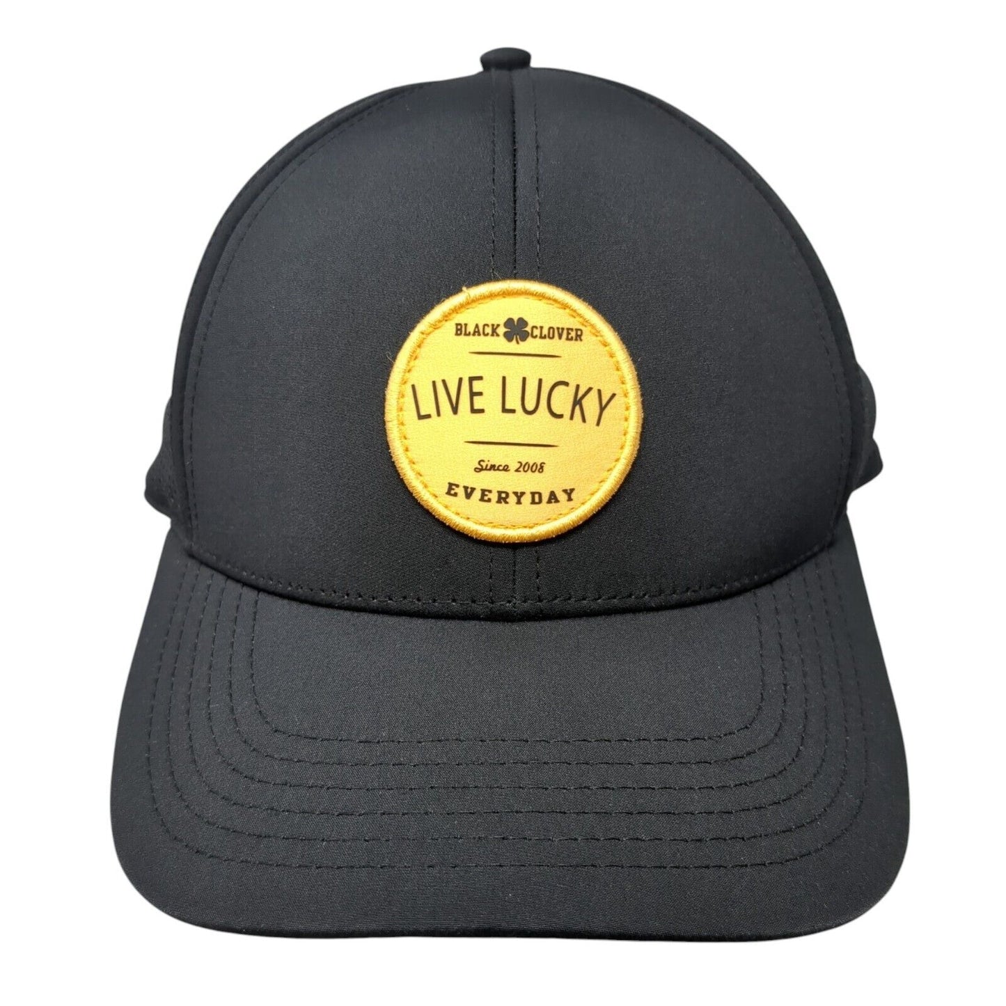 Black Clover Snapback Hat Black One Size Live Lucky Everyday Laser Cut