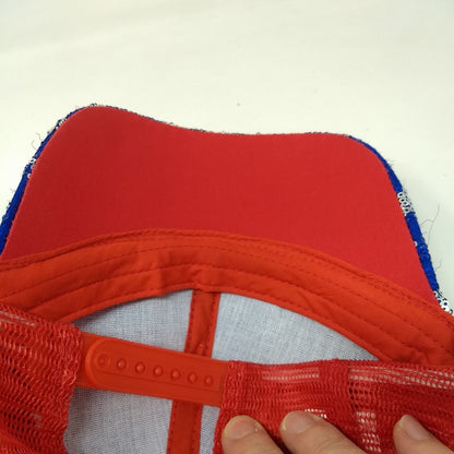 Stars Sequin Snapback Trucker Hat Multi OSFA Mesh Back Colorblock