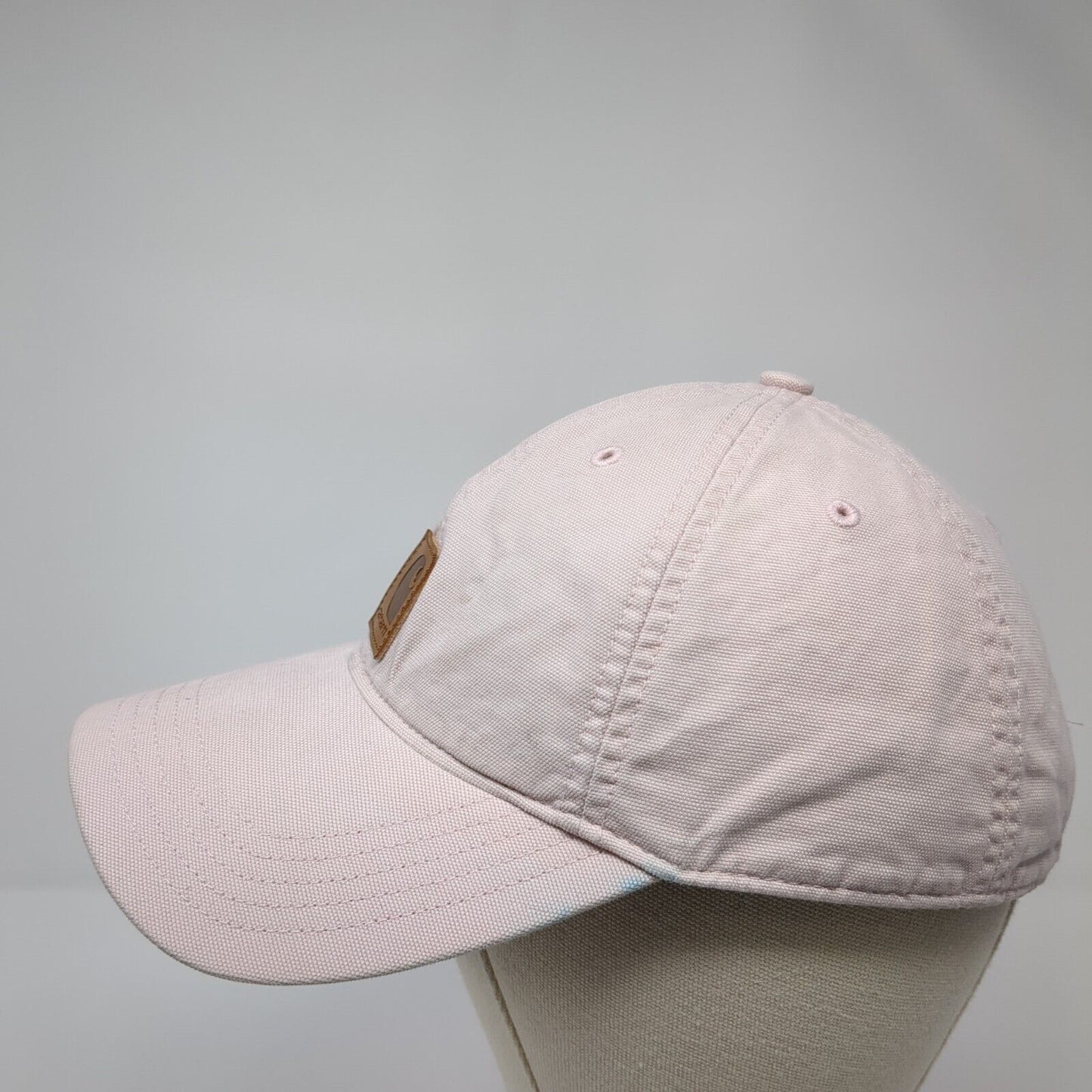 Carhartt Odessa Strapback Hat Pink One Size Adjustable Leather Patch