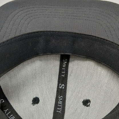 Smitty Baseball Cap Black M Fitted Hat Textured Polyester Performance Logo