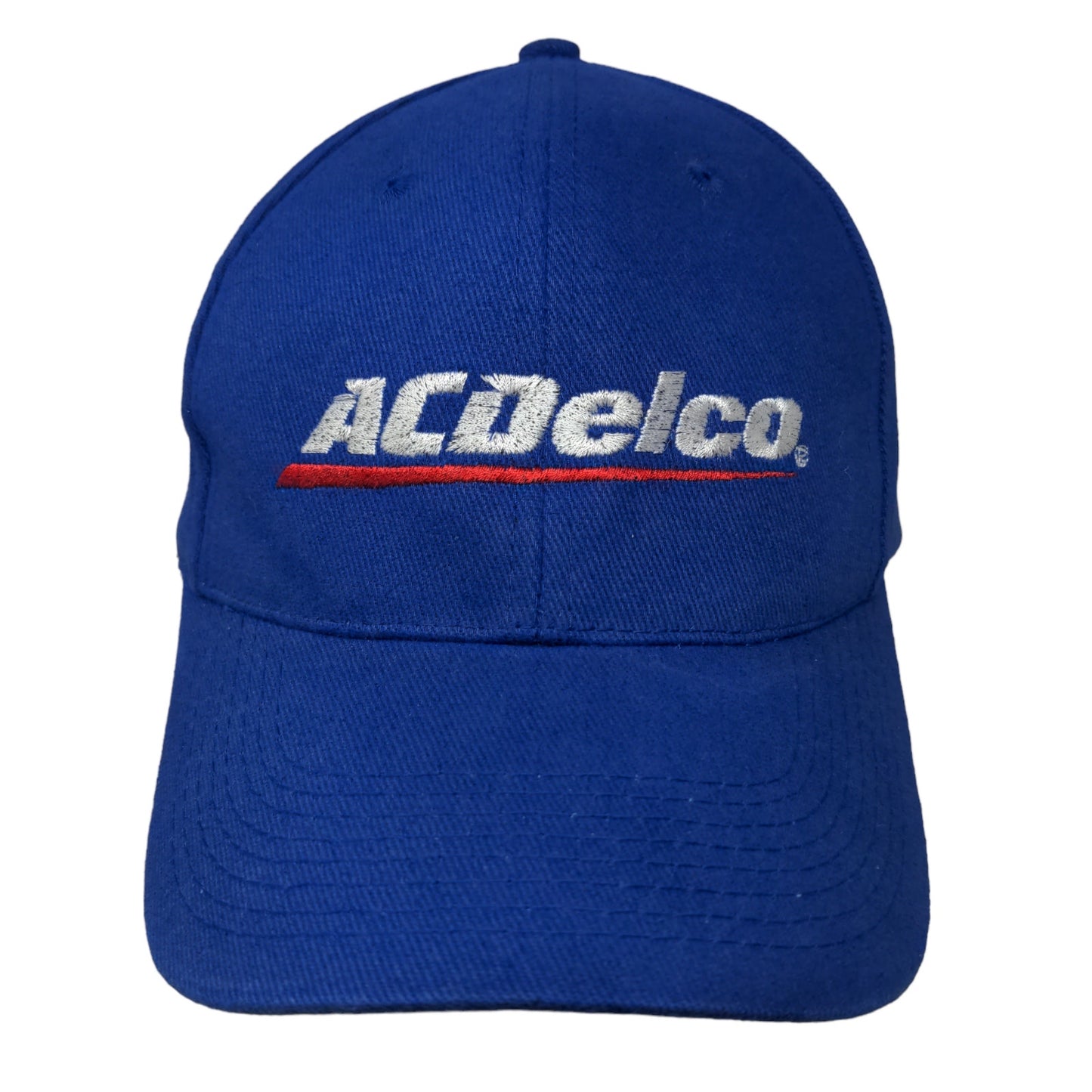 AC Delco Men's Strapback Hat Blue OSFM Embroidered Logo Cotton