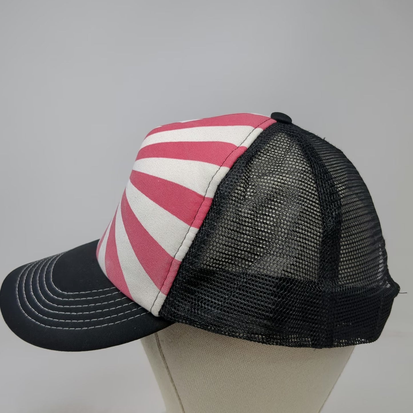Hollywood Mirror Trucker Hat Black Red White One Size Rising Sun Mesh Back Hat