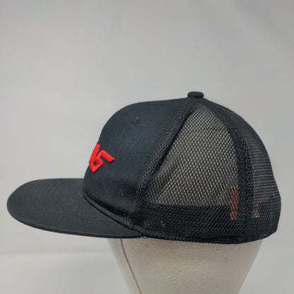 Haas Snapback Mesh Back Trucker Hat Black OSFA Adjustable Embroidered