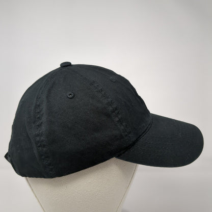 BIG X Strapback Hat Black One Size Adjustable Vented Holes 6 Panel Blank Cotton
