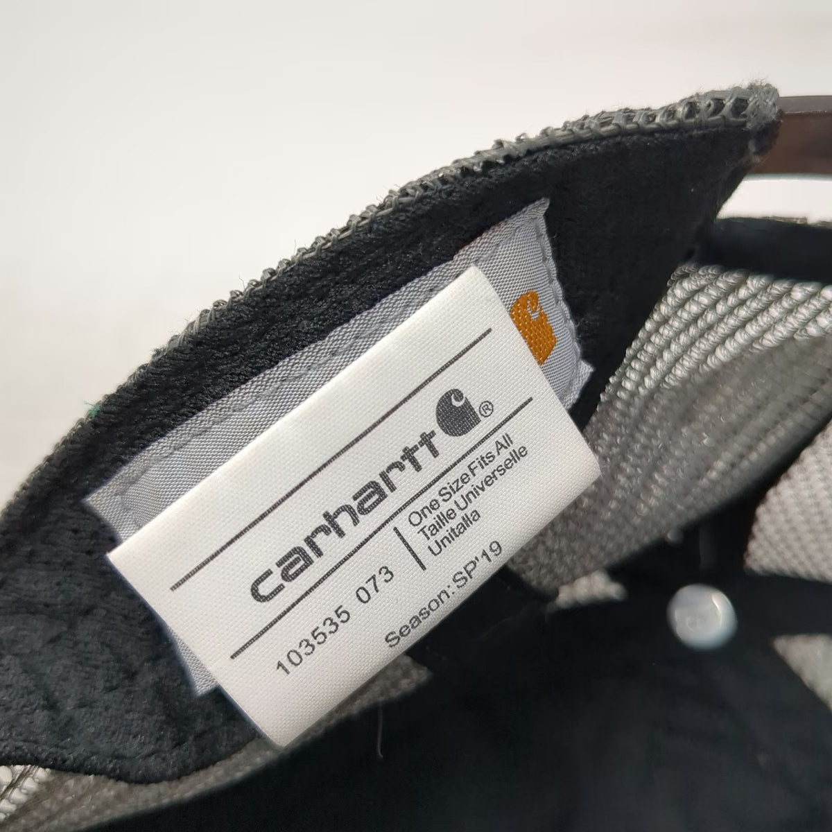 Carhartt Trucker Hat Gray Camouflage Mesh Back One Size Snapback Patch Hat