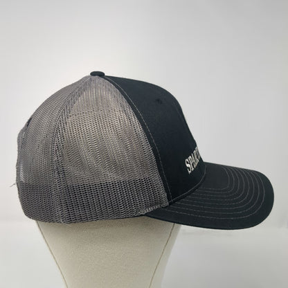 Richardson Trucker Hat Black One Size Spartan Steel Molon Labe Mesh Back Hat