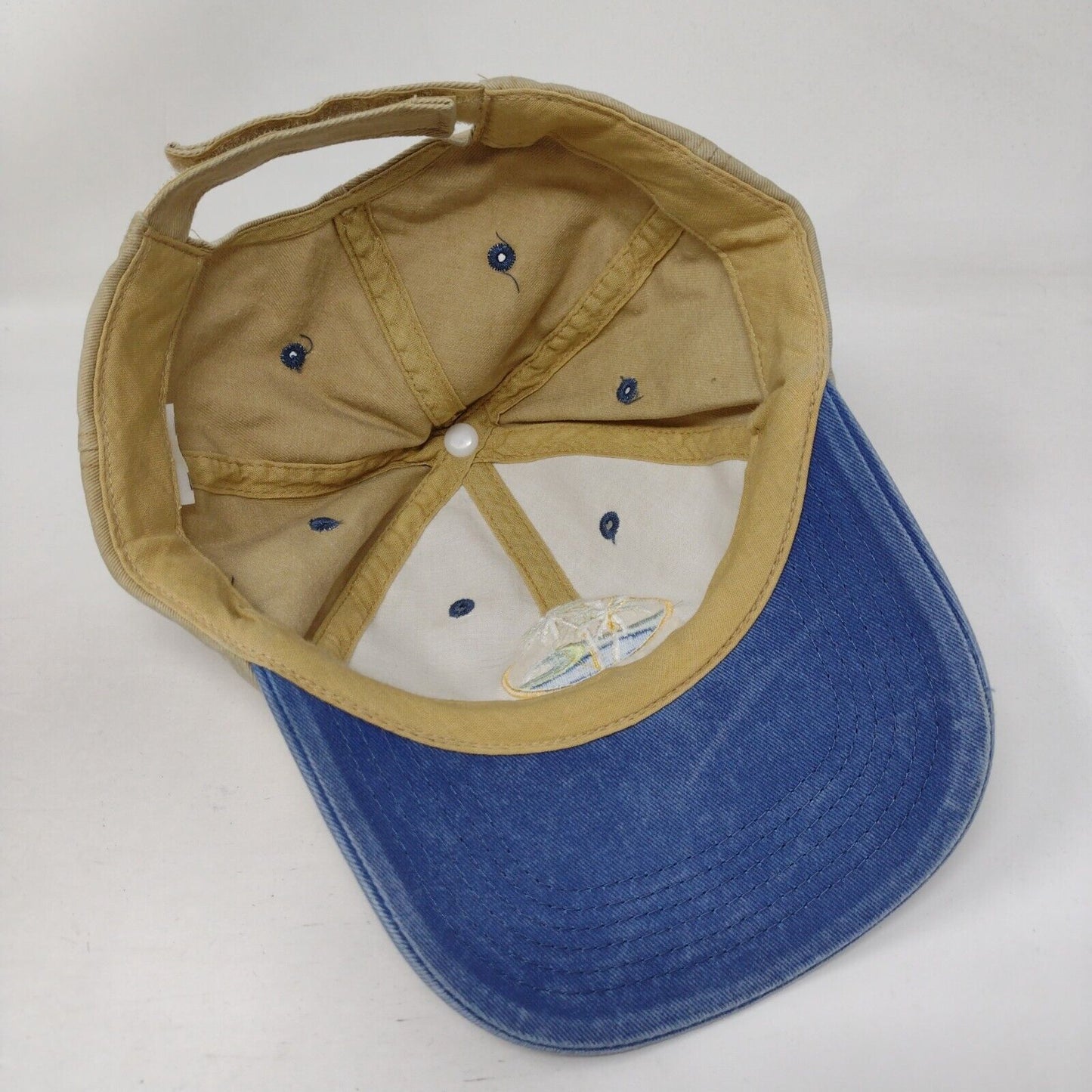 St. Maarten Strapback Hat Multi One Size Embroidered Colorblock 6 Panel