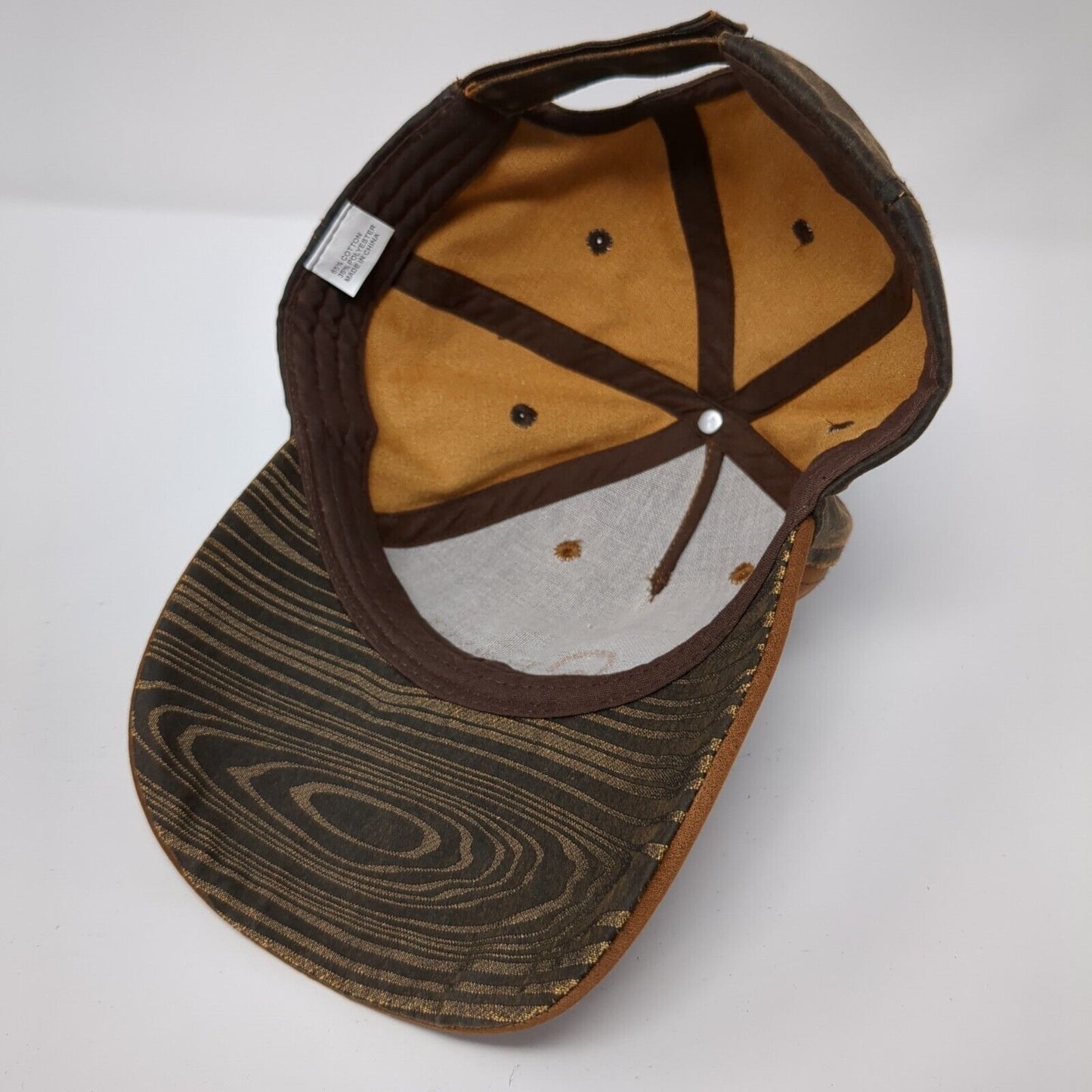 Idaho Forest Group Strapback Hat Brown One Size Adjustable Vented Holes 6 Panel