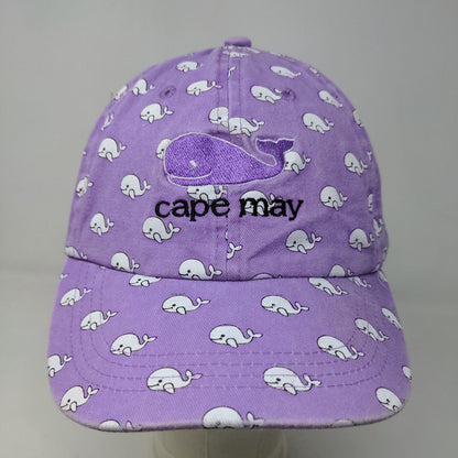 Triangle Headwear Women's Strapback Hat Purple All Over Print Whales Logo