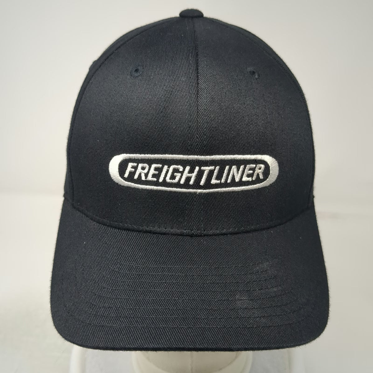 Flexfit Baseball Cap Black XL Freightliner Trucking Logo Embroidered Hat