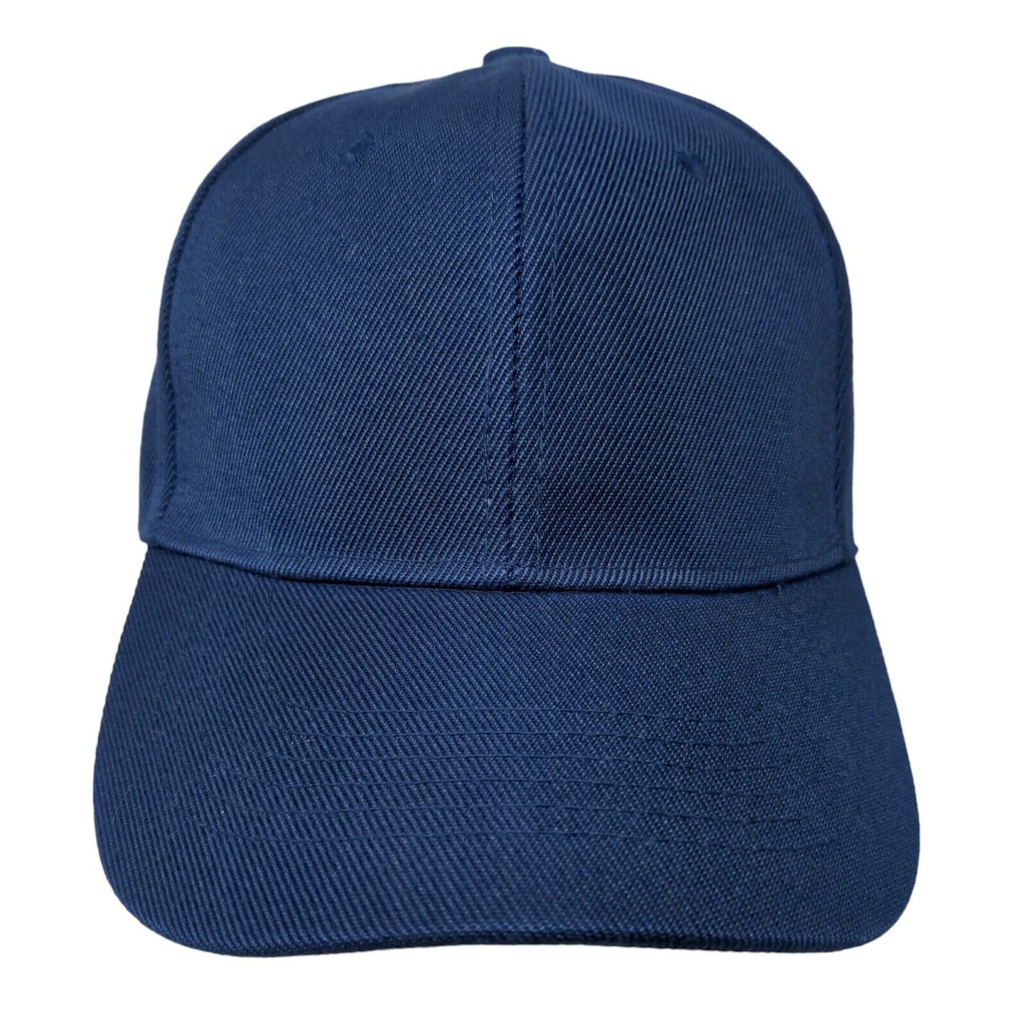 Unbranded Men's Strapback Hat Blank Blue 100% Acrylic Vent Holes