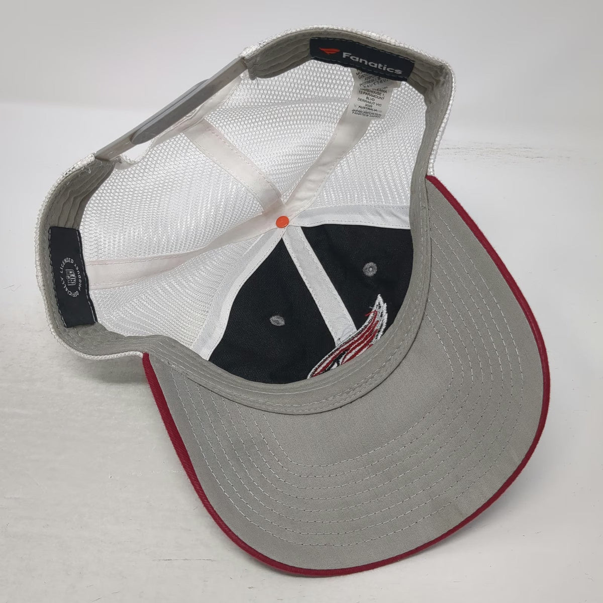 Fanatics Arizona Cardinals Trucker Hat Gray Red One Size Snapback Mesh NFL