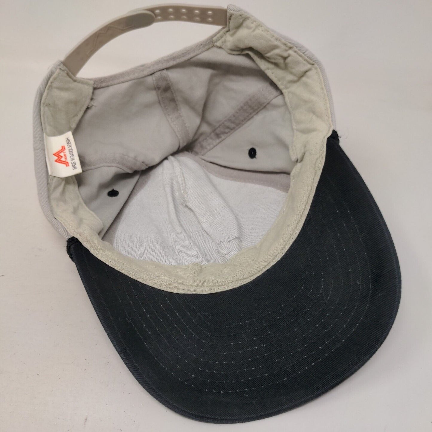 Spring Lock Snapback Hat Gray OSFA Adjustable Vented Holes Rope Mohr's