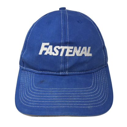 Fastenal Strapback Baseball Cap Blue One Size Adjustable Embroidered 6 Panel