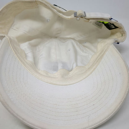 Nike Baseball Cap White OSFM Just Do It Swoosh Safety Pins Slideback Hat Cotton