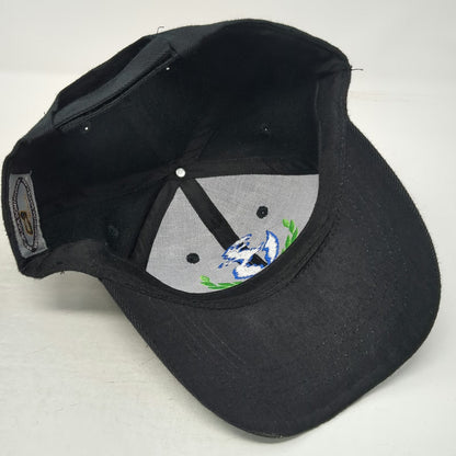 Remo Invictus Embroidered Globe Laurel Wreath Black Baseball Cap Hat One Size