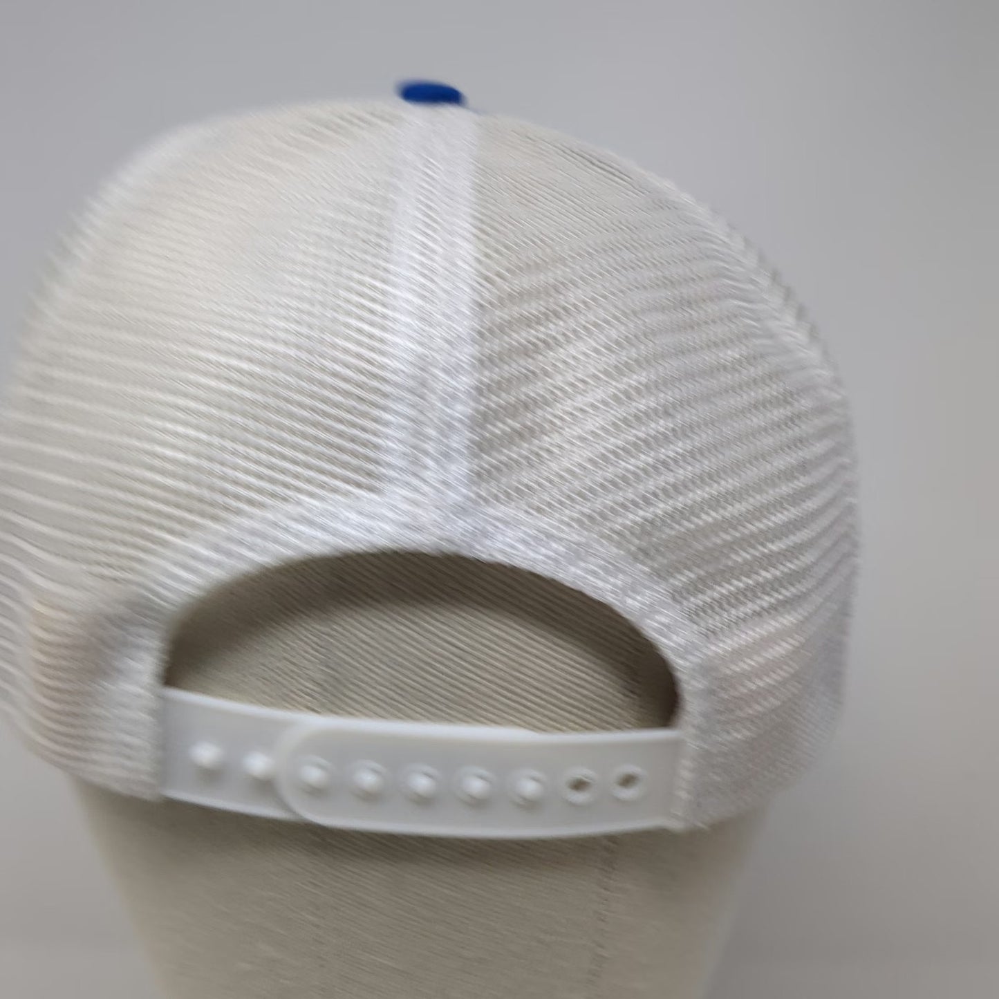 Nissin Trucker Hat Blue White One Size Master Meat Cutter Cleaver Snapback