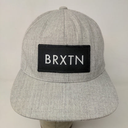Brixton Men's Snapback Hat Gray Embroidered Logo Adjustable BRXTN