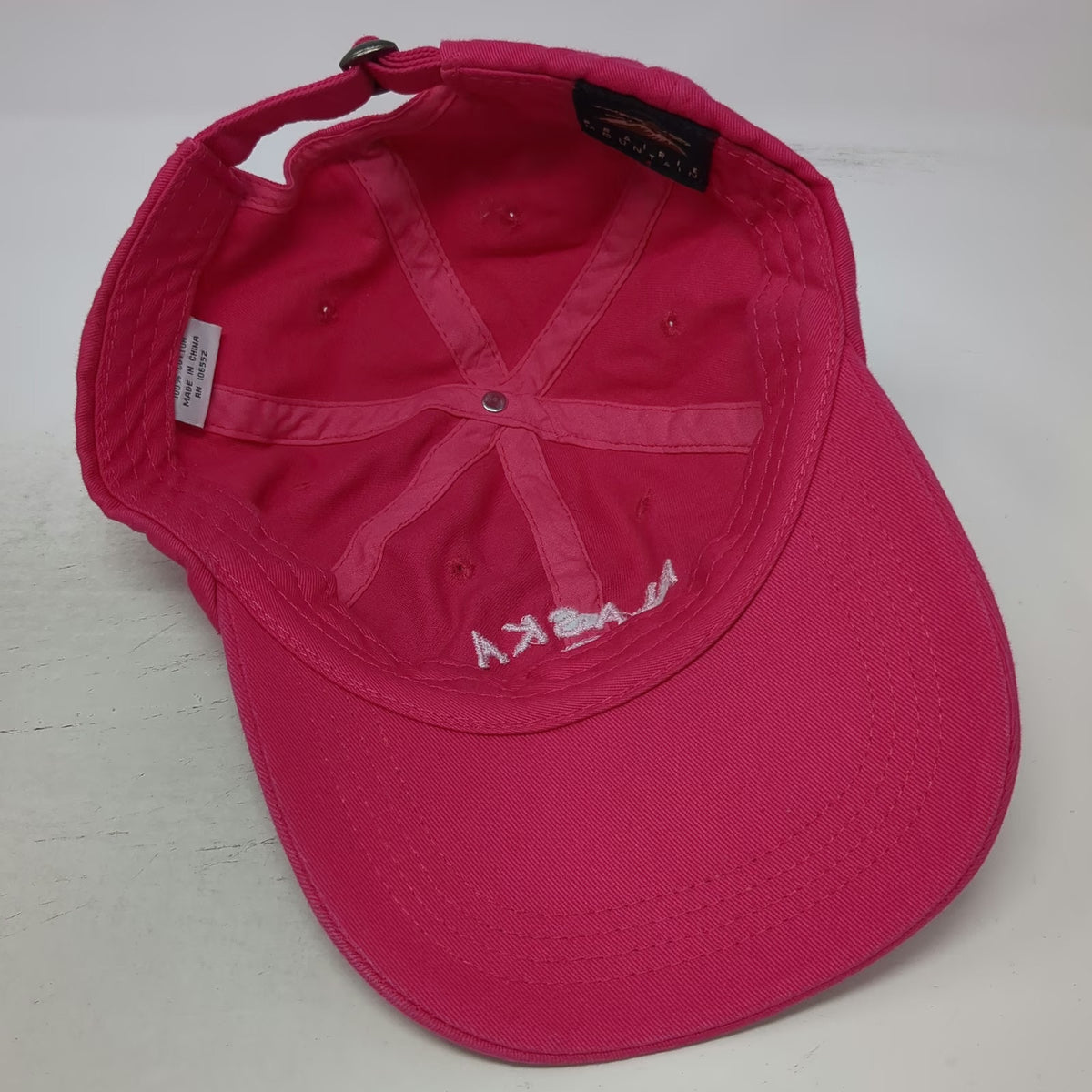 Prairie Mountain Alaska Last Frontier Pink One Size Baseball Cap Slideback Hat