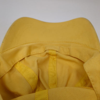 Unbranded Strapback Hat Yellow One Size Adjustable 6 Panel Vented Holes Blank
