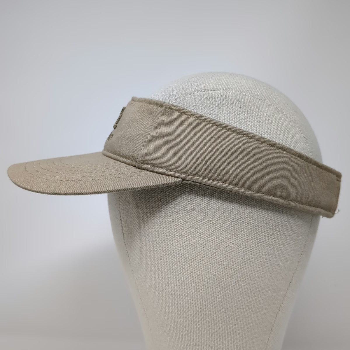 Legend Visor Beige One Size Transgroup Logo Strapback Made in USA Cotton Hat