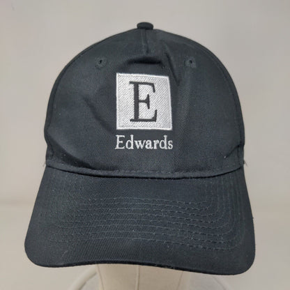 Edwards Strapback Hat Black One Size Embroidered Port Authority