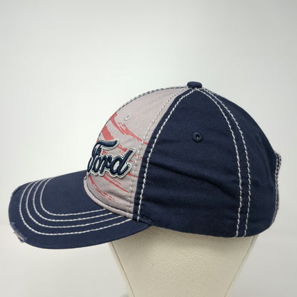 H3 Headwear Ford Baseball Cap Blue One Size Flag Graphic Contrast Stitching Hat