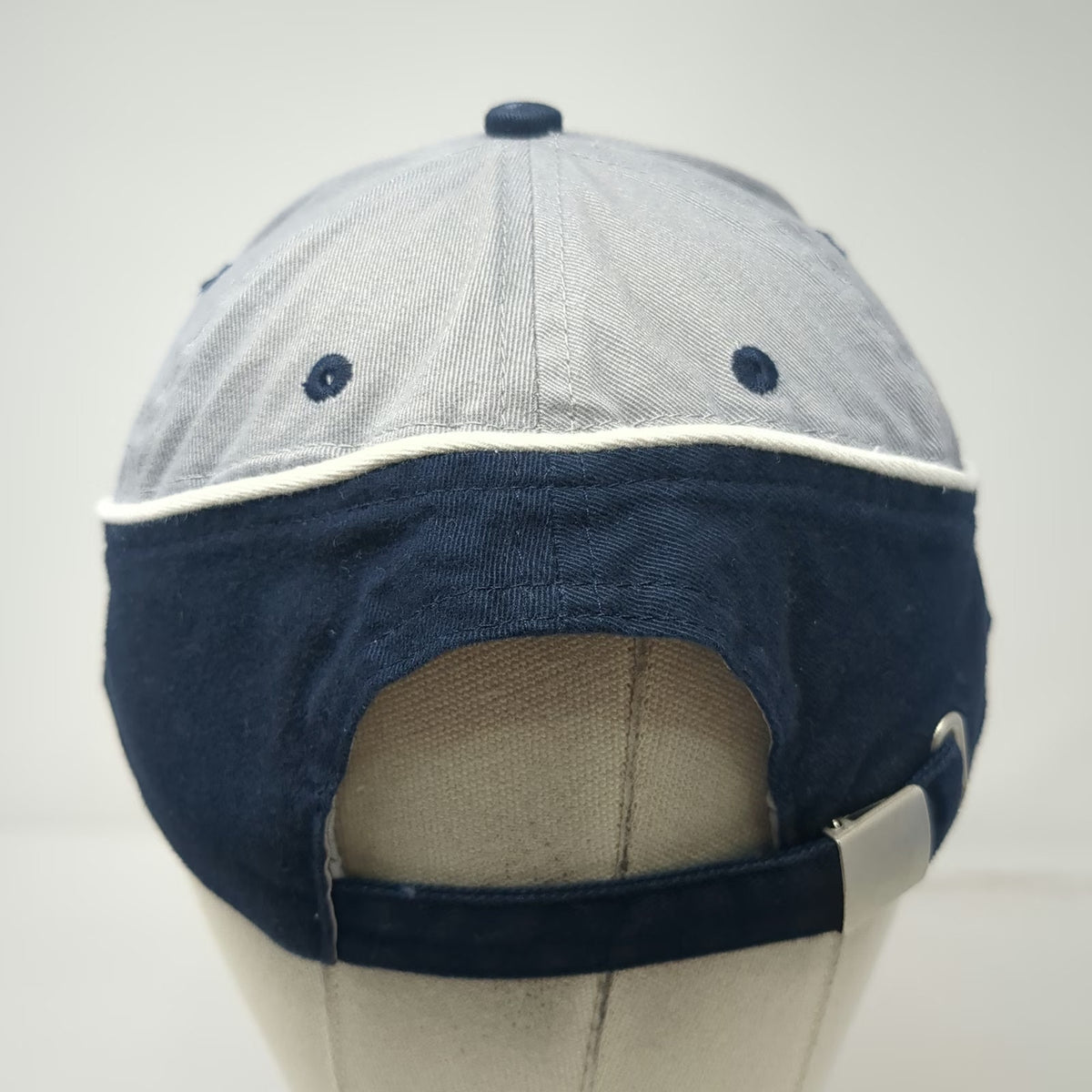 OTTO Baseball Cap Gray Blue OSFM Idaho AgCredit Slideback Hat Contrast Piping
