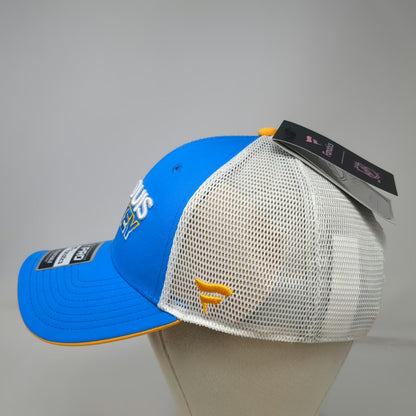 St. Louis Blues NHL Fanatics Trucker Hat Blue White Yellow OS Snapback Hockey