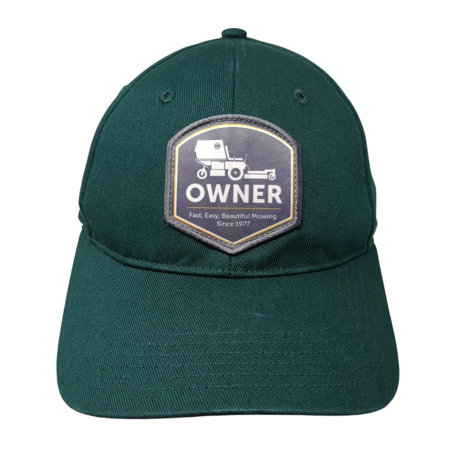 Owner Patch Strapback Hat Green One Size Solid Adjustable Richardson