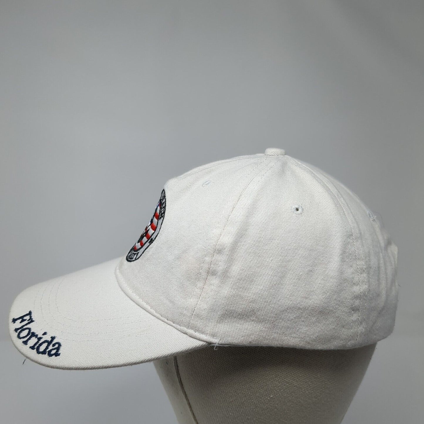 Miami Beach Stay Salty Florida Strapback Hat White OS Adjustable Arvin's Island