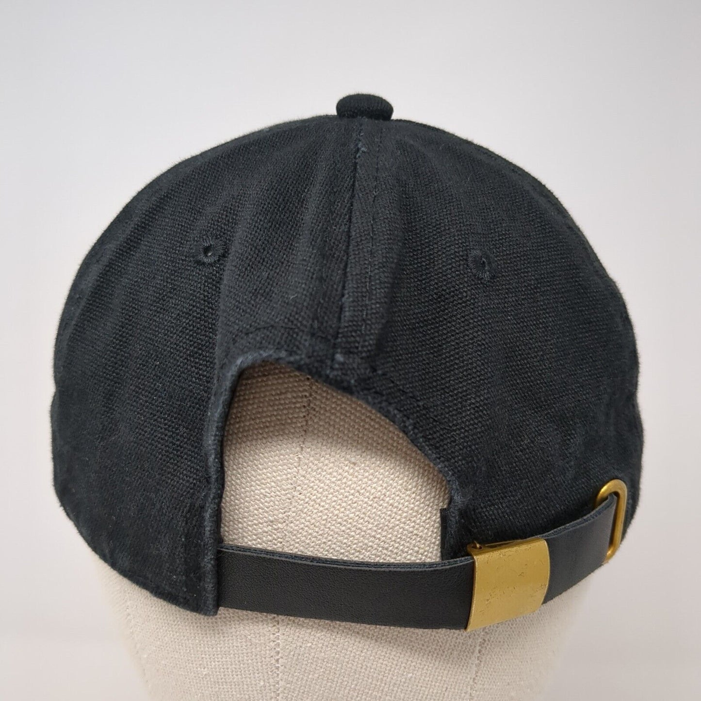 Buenas Vibras Slideback Hat Black One Size Adjustable Leather Strap