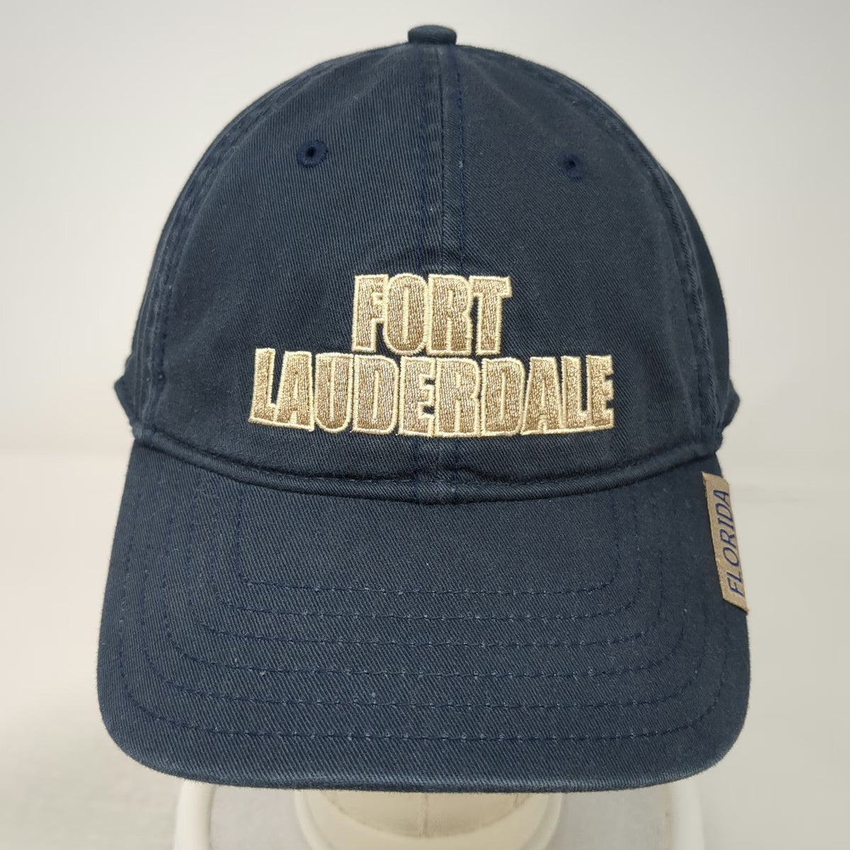 Sherry Baseball Cap Blue One Size Fort Lauderdale Florida Contrast Brim Hat