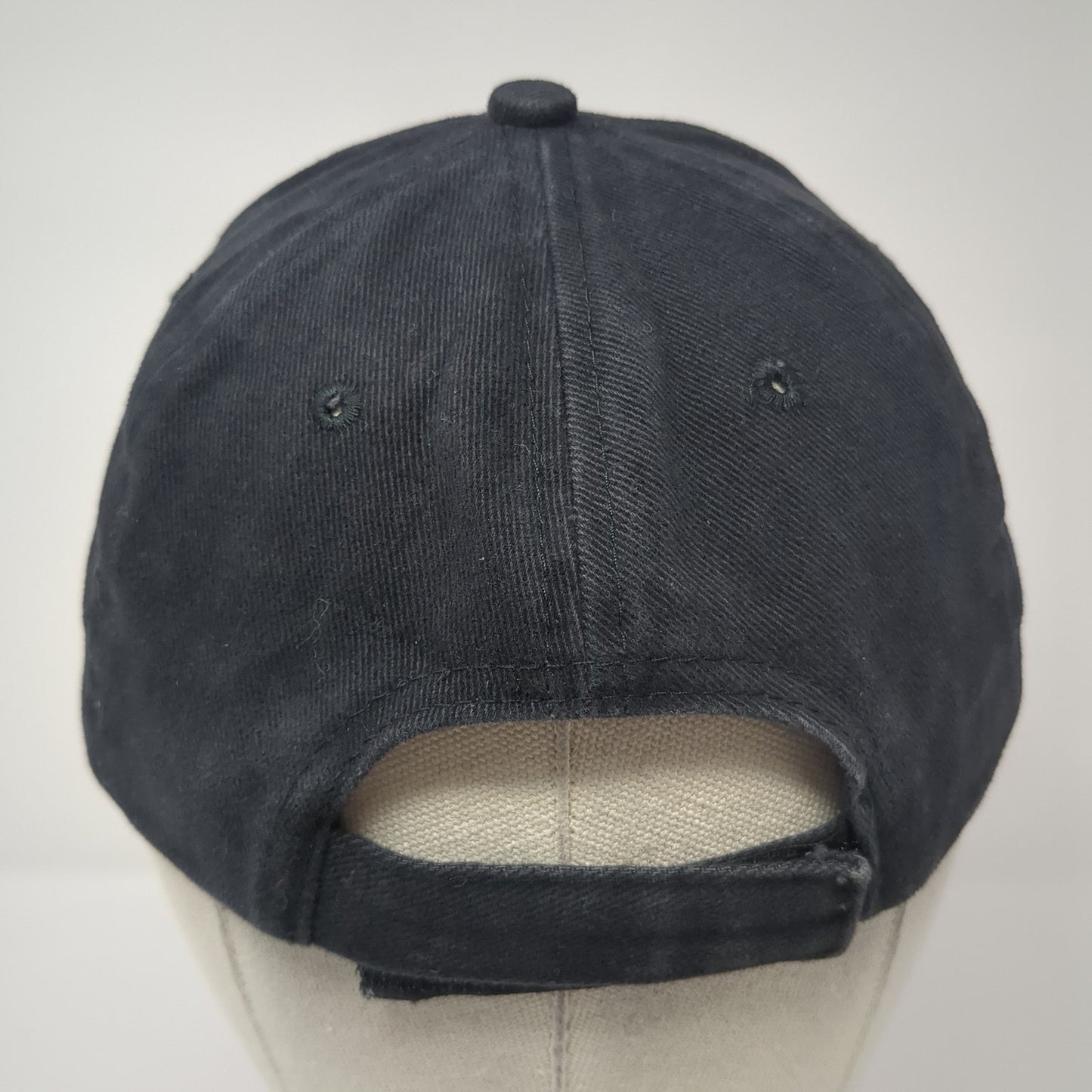 Vegas Rhinestone Strapback Hat Black One Size Adjustable Embroidered