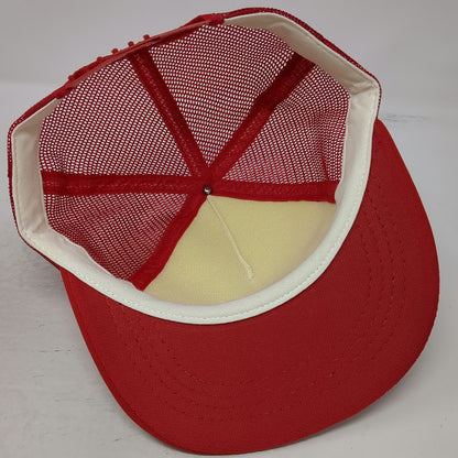 Tyvek Trucker Hat Red White One Size Housewrap Mesh Snapback Construction